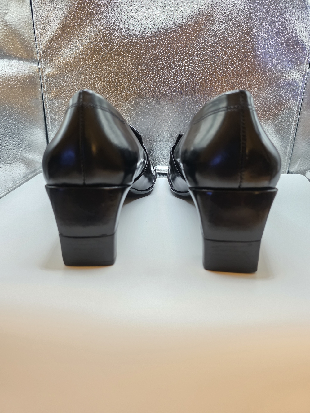 Elegant Black Women's Low Block Heel Pumps